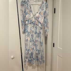 Floral white dress. Perfect condition, never worn.